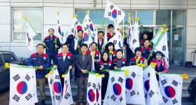 포항 흥해읍 자유총연맹, 태극기 달기 캠페인