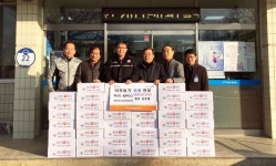 포항 청하면 농업경영인회 떡국떡 면사무소에 기탁