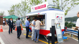 경부선 검단 고속도로 졸음쉼터 지역 첫 푸드트레일러 영업 시작