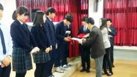 영남에너지서비스 포항, 신광중 졸업생에 표창장