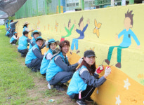 현대제철 포항공장, 경주 내남초 벽화 그리기 봉사