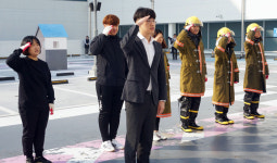 롯데백화점 대구점 직원 소방대원 `소방 경진대회`