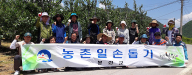 봉화 석포면·춘양농협 석포지점, 농촌 일손도와