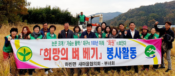 대구 달성군 하빈면 새마을단체, 가을걷이 봉사활동 나서