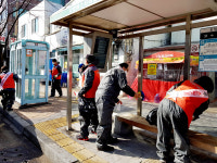 포항 송도동, 통장협의회와 공공시설 소독 실시