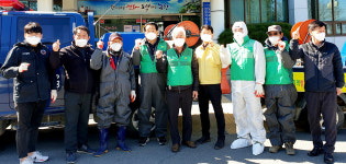 포항 흥해읍 민·관 합동 방역단 구성, 방역에 구슬땀