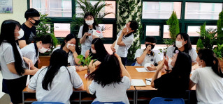 포항 두호고, 층별 중앙라운지 중심 실내정원 조성