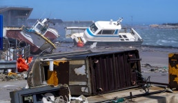 울릉도 제9호 태풍 마이삭 피해 컸다.