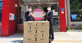 학산보호작업장, 대구 달성군에 물티슈 기탁