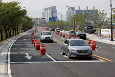 상습 정체 경주 알천북로 구황교~보문교 구간 확장공사 마무리 한창