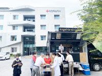 경북도 감염병관리과 등 영주적십자병원 찾아 커피 전달