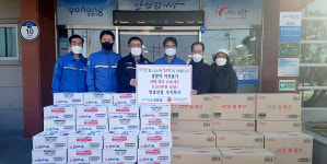 영남산업, 청림동행정복지센터에 라면·과자세트 기탁