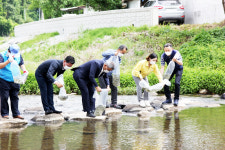 예천양수발전소, 다슬기·붕어 치어 34만 마리 방류