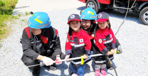 영주 더리브 중앙어린이집 원생들, 화재 진화 체험