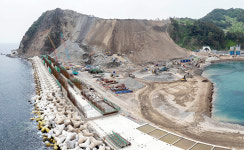 울릉도 공항건설 공정률 50% 넘었다…현재 케이슨 73%, 전체 공정률 50.21%