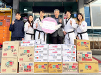 대구 달성 화남태권도 스포츠짐지도자·원생 모은 라면 1100개 기탁