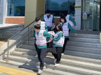 상주시의회청사 자체 소방훈련