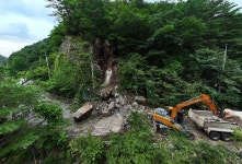 포항 죽장면 가사리 산사태 복구 작업