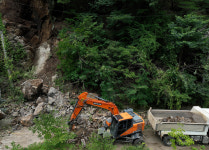 포항 죽장면 가사리 산사태 복구 작업