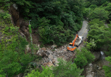 포항 죽장면 가사리 산사태 복구 작업