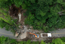 포항 죽장면 가사리 산사태 복구 작업