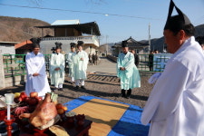 의령군 세간마을 동신제 진행
