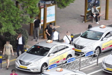 단속 비웃는 마산역 앞 택시 호객행위