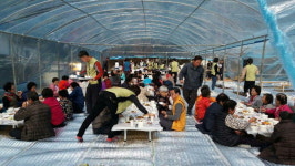 거창 가조면 일각사 면민 경로잔치