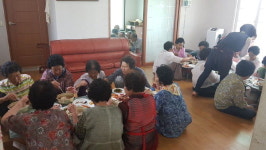 하동 광동상사, 중평마을에 삼계탕 나눔