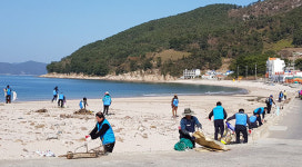 한산면주민자치위, 비진도 정화활동