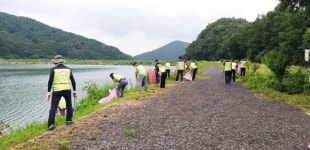농어촌공사 함안지사 봉성저수지 환경정화