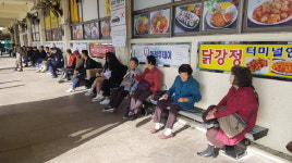 거제시 고현터미널 정류장 온열 의자 설치