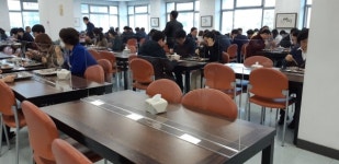 진주시청 구내식당 칸막이 설치