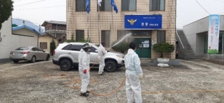 합천 적중면 청년회 방역활동 전개