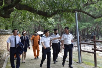 허석곤 경남소방본부장 거창 수승대 방문