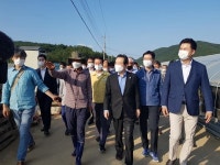 정세균 총리, 추석 앞두고 합천 수해현장 방문