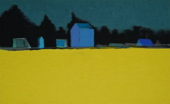 지평선 위 한적한 마을 있는 마음속 저곳