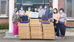 함안 ㈜북성건설 경로당 좌식의자 기탁