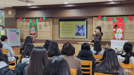 창원 사파중 도서관 나혜림 작가와 만남