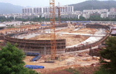 27년 전 창원경륜장 공사 중인 모습  [그땐 그랬지]