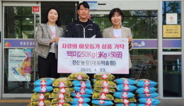 김해 전산농장, 활천동에 성품 기탁