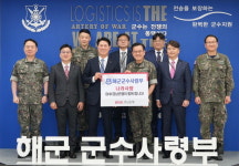 경남은행 진해 해군군수사령부에 위문금