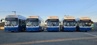 고성군, 친환경 전기 저상 시내버스 첫 운행