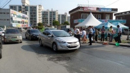 공주署 신관지구대 수촌초교 학생 등과 함께 사고예방 캠페인 실시