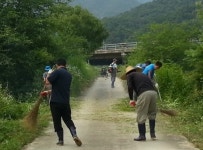 공주시 반포면의용소방대, 용수천  환경정화 활동 펼쳐