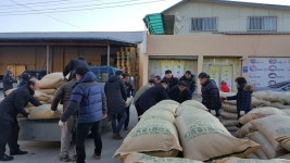 “모두 한마음 한뜻” 소보면 공공비축미 수매현장