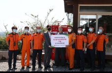 기장소방서, 금산사에 초기소화설비기증식 개최