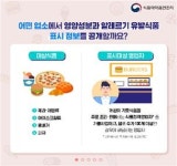 어린이 기호식품 영양성분 확인하세요