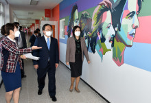 김석준 부산시교육감, 영도놀이마루 문·예·체 수업 참관