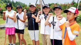 [포토] 우리가최고! 안성 미곡초등학교 골프부